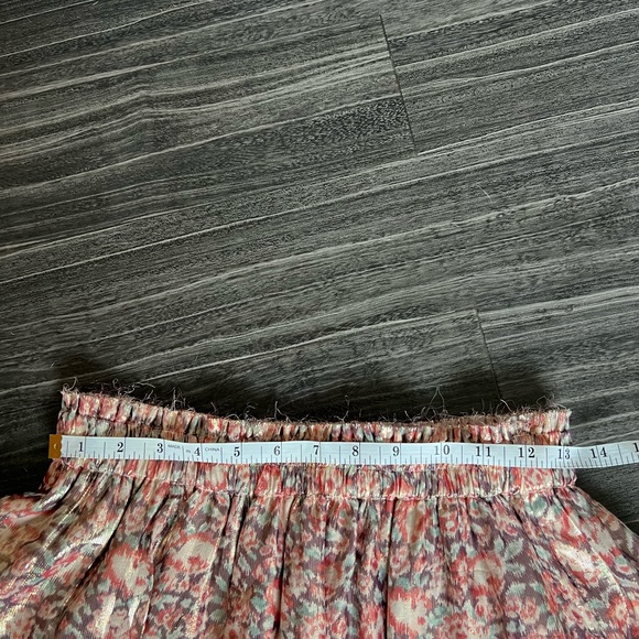 LoveShackFancy Silk Pomegranate Floral Metallic Skirt - Picture 10 of 14